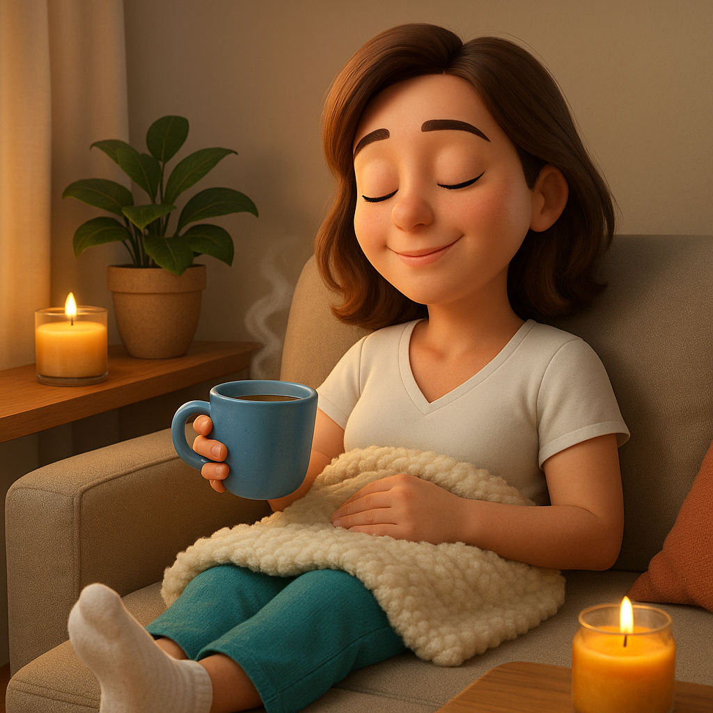 Una tarde relajante en casa después de un día intenso