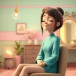 Laura respirando tranquilamente en su centro de estética — EMDUE